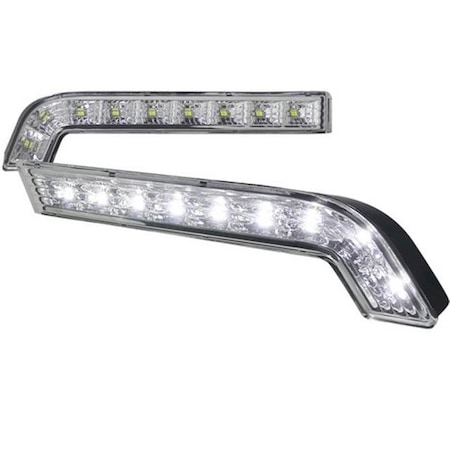 Overtime Gt Daytime Running Light Clear Lens & White LED for 10 to Up Ford Mustang; 3 x 4 x 12 in. OV686360